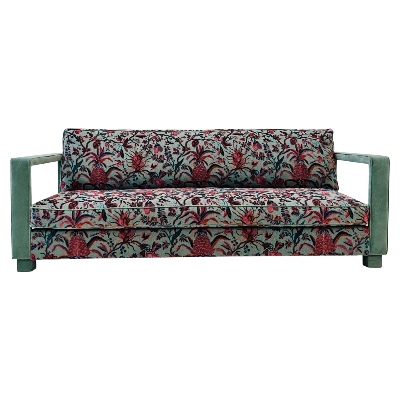 Roman Sofa by La Maison Pierre Frey in Exquisite Openwork Velvet