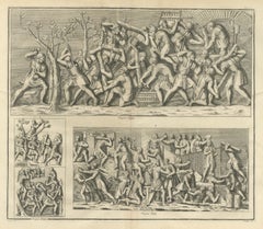 Roman Soldiers Felling Trees and Building Ramparts, Trajan's Column, 1722