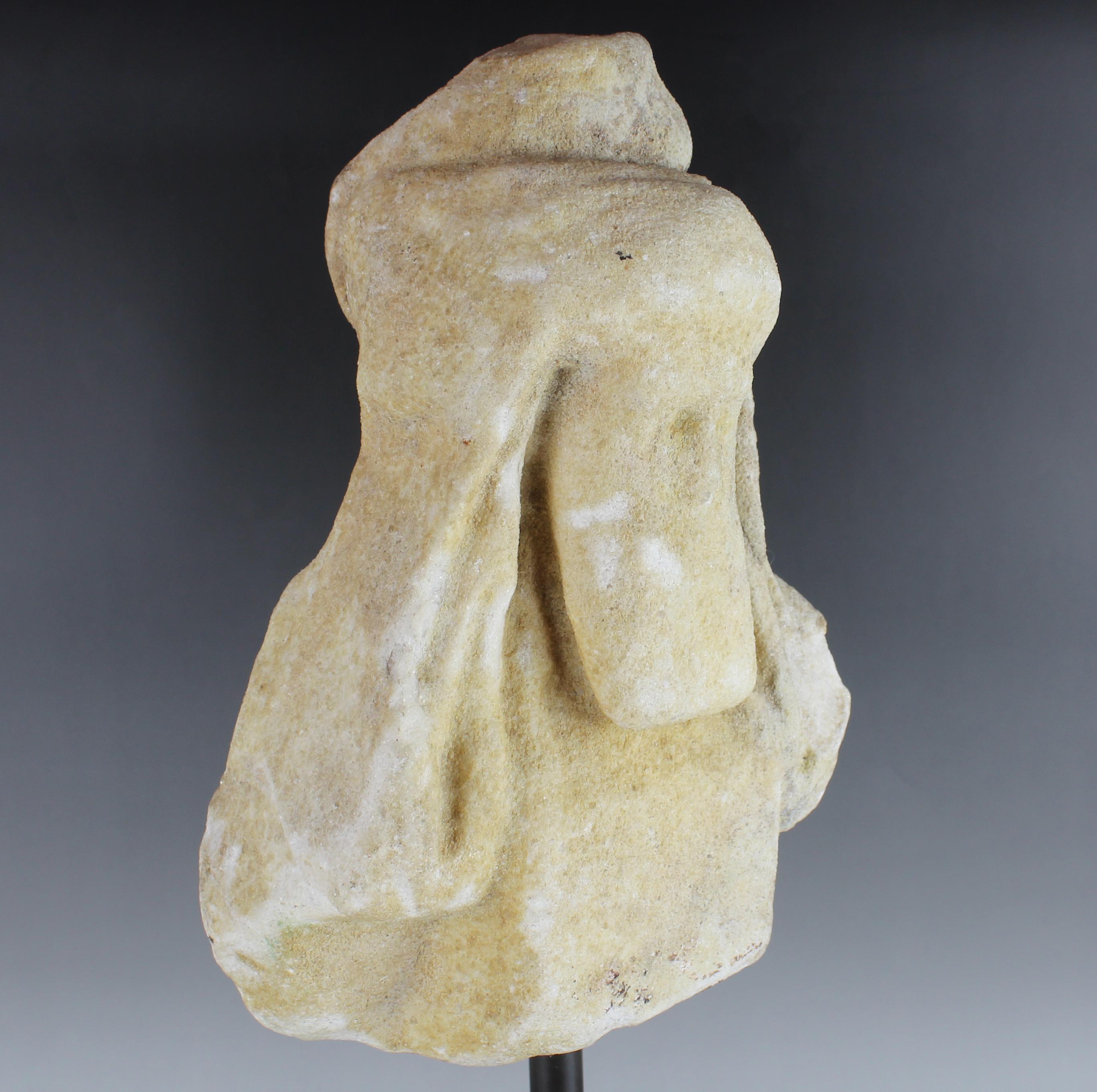 Classical Roman Roman statuette of Dionysos with hand over his head