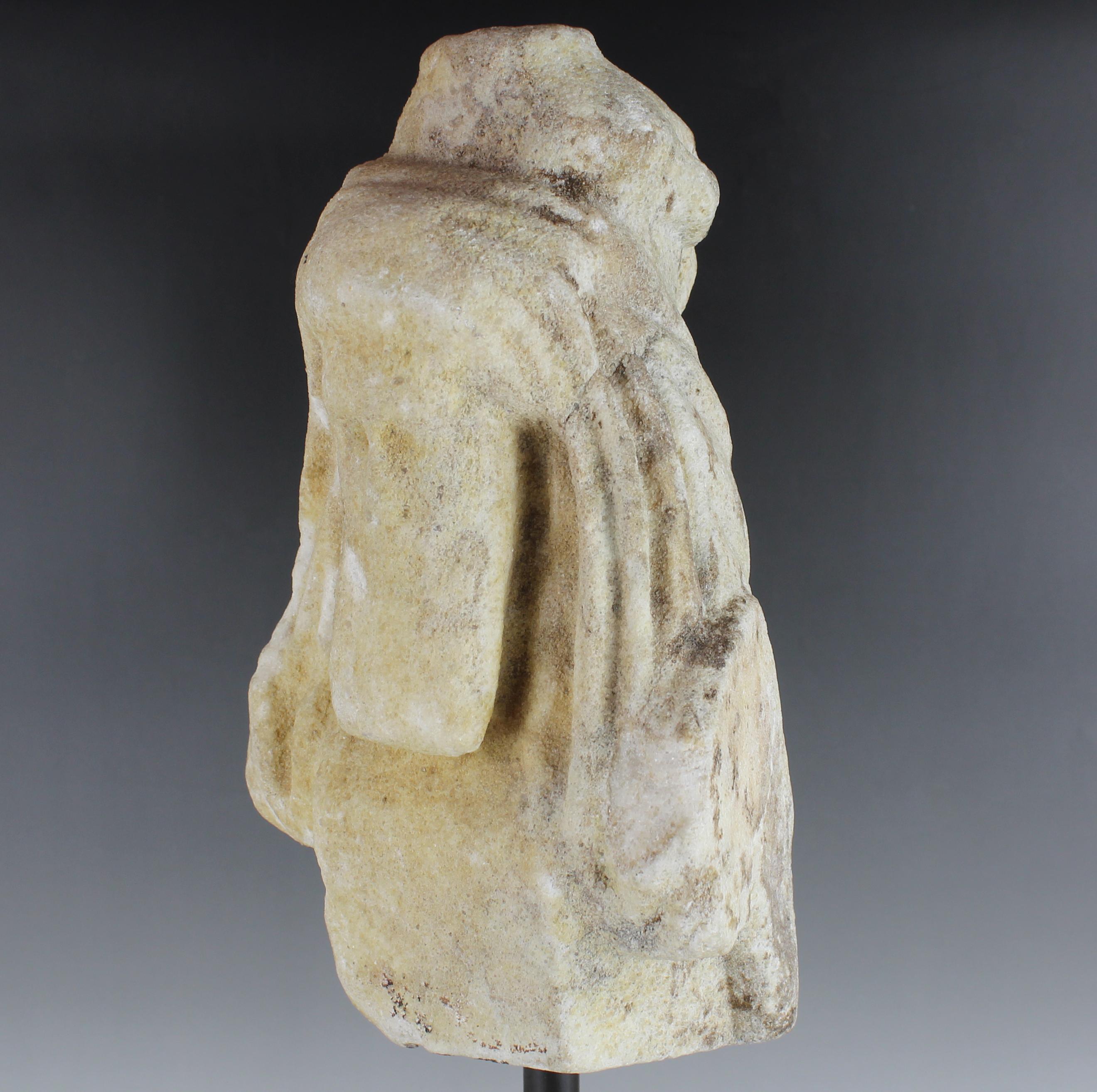 Italian Roman statuette of Dionysos with hand over his head