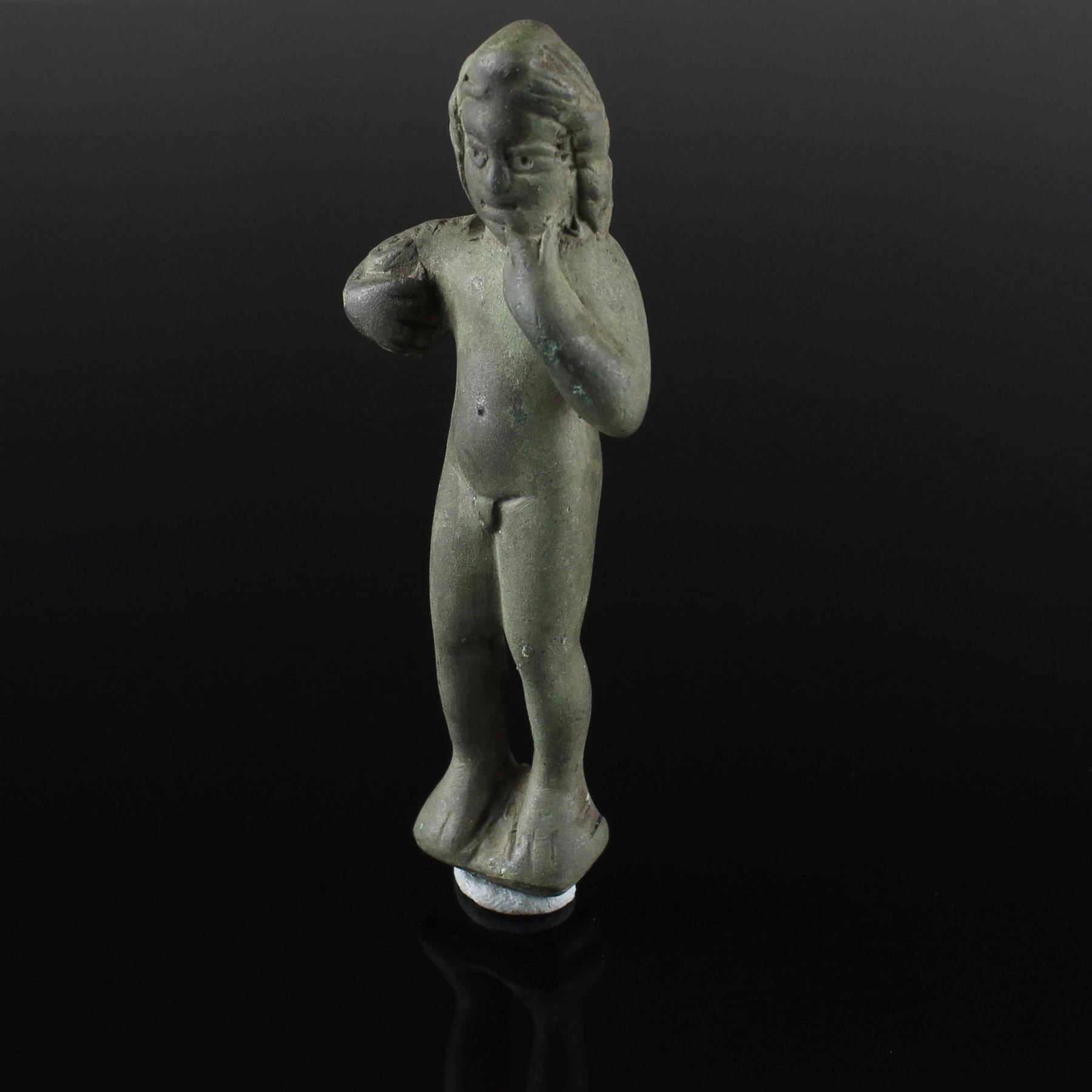 italien statuette romaine d'Eros-Harpocrates en vente