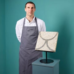 Roman Style 19th Century Mosaic Fragment on Stand