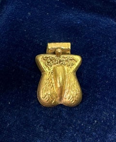 Roman Style 20 Karat Gold Phallus Penis Fertility Amulet Pendant Necklace