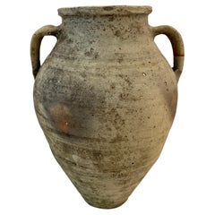 Unglazed Roman Style Clay Pot with Handles, Decorative Pots