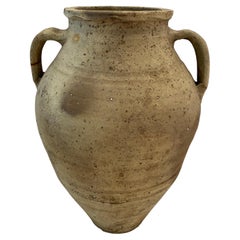 Unglazed Roman Style Clay Pot with Handles, Decorative Pots