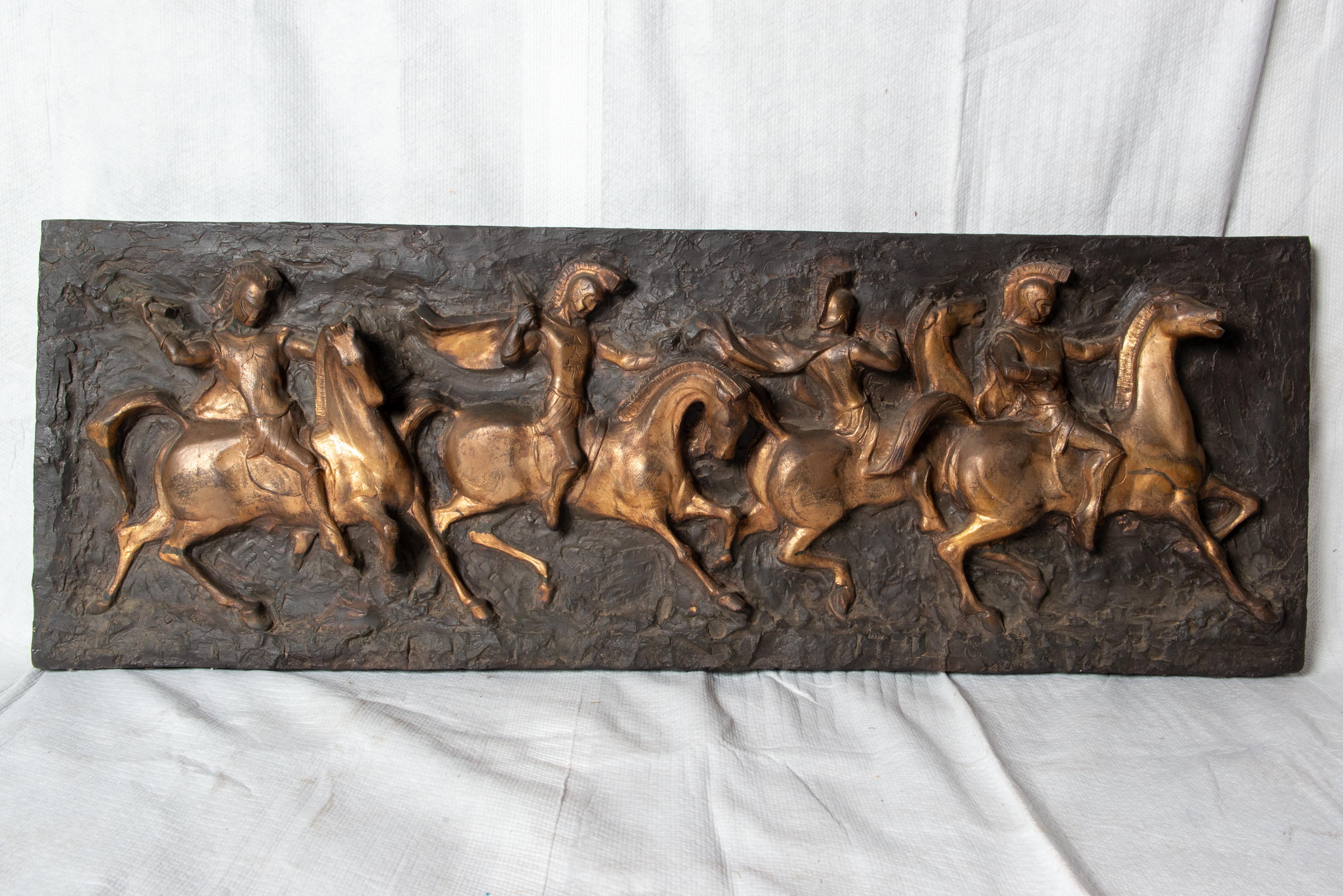 American Roman style Frieze Soldiers on Horseback, Fiberglass For Sale
