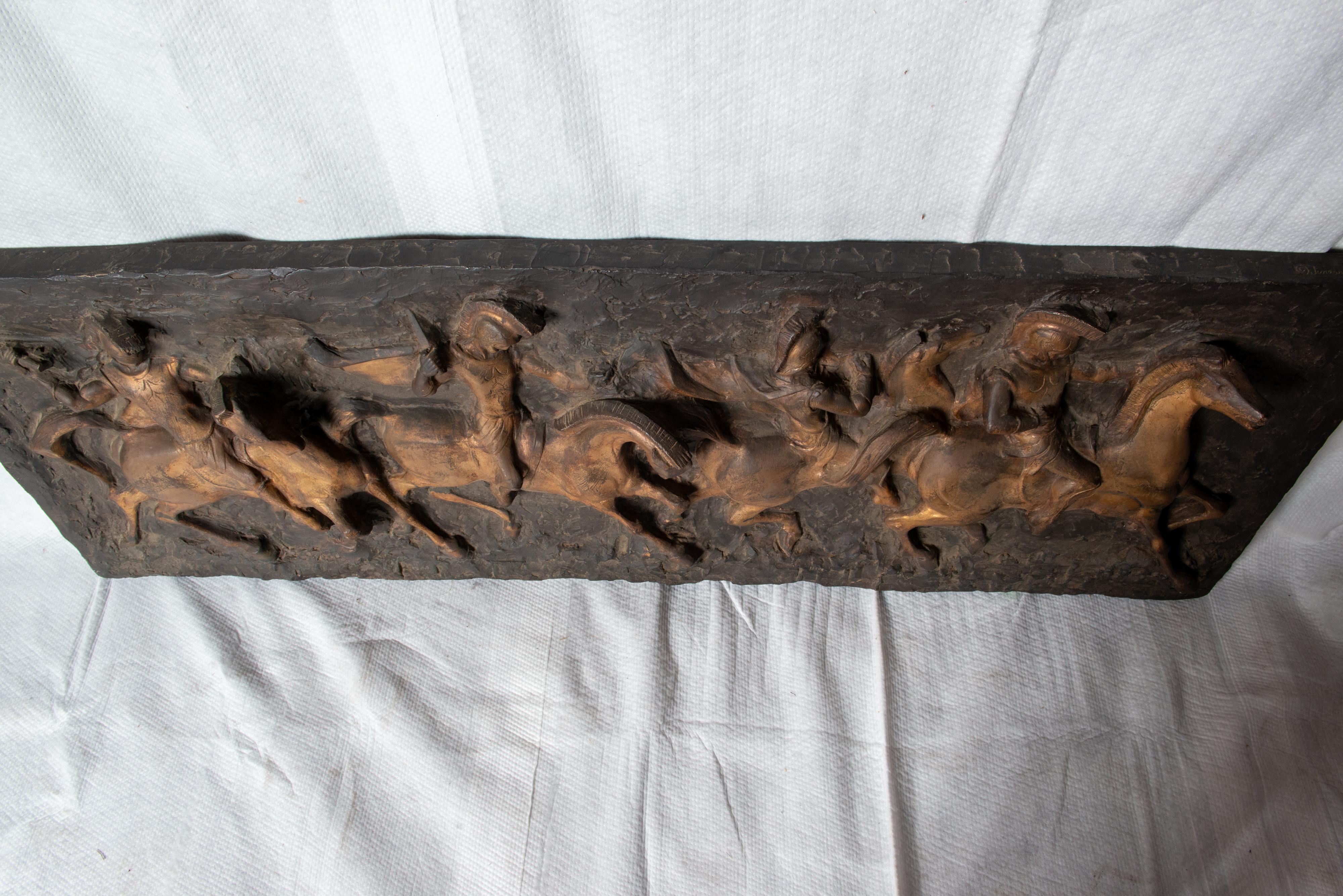 Roman style Frieze Soldiers on Horseback, Fiberglass 1