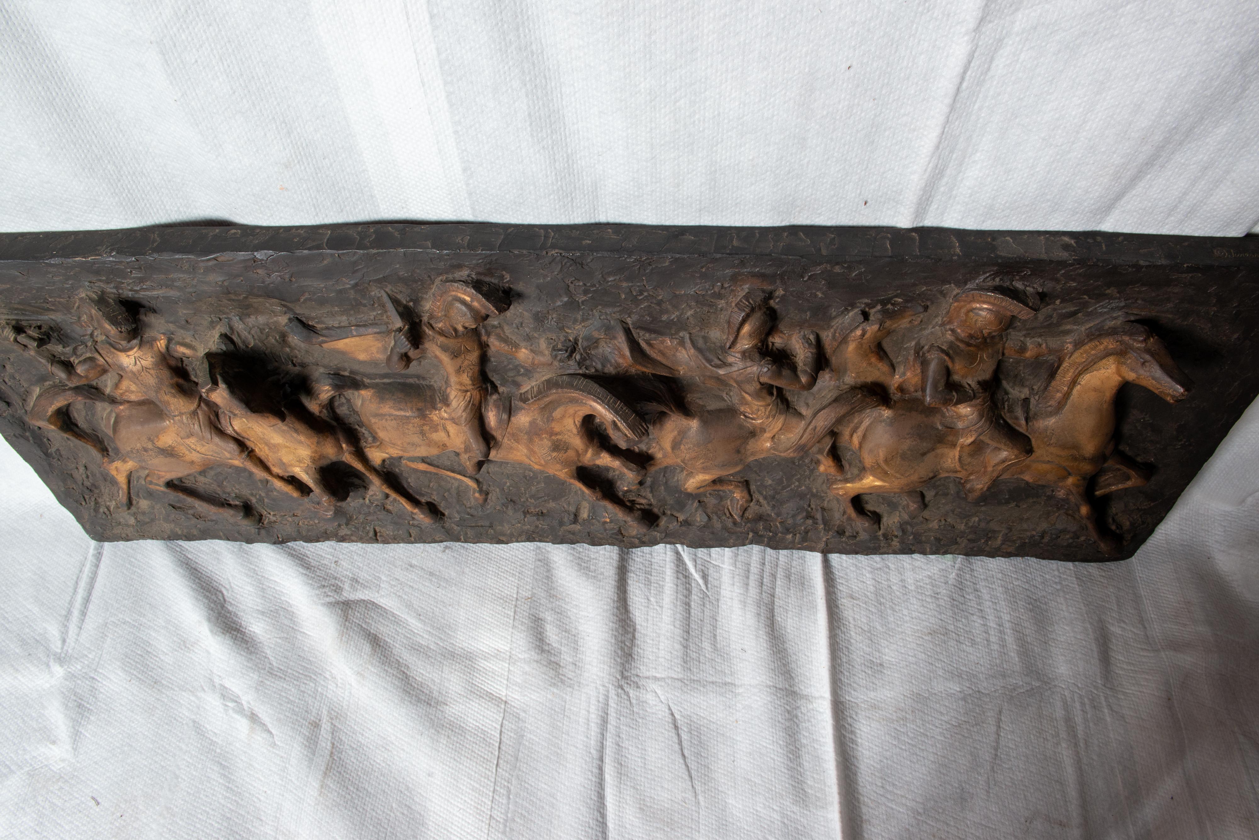 Roman style Frieze Soldiers on Horseback, Fiberglass For Sale 2