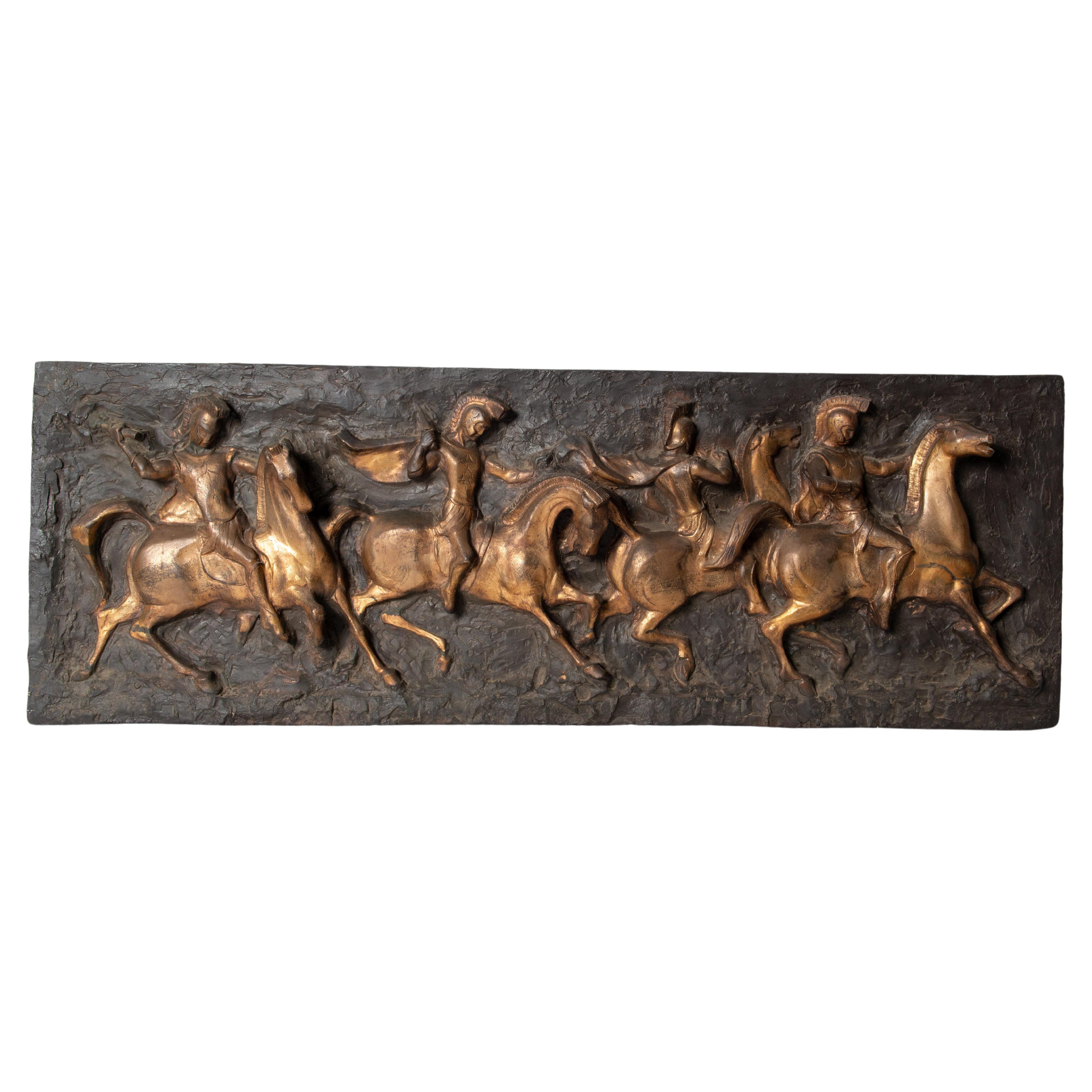 Roman style Frieze Soldiers on Horseback, Fiberglass