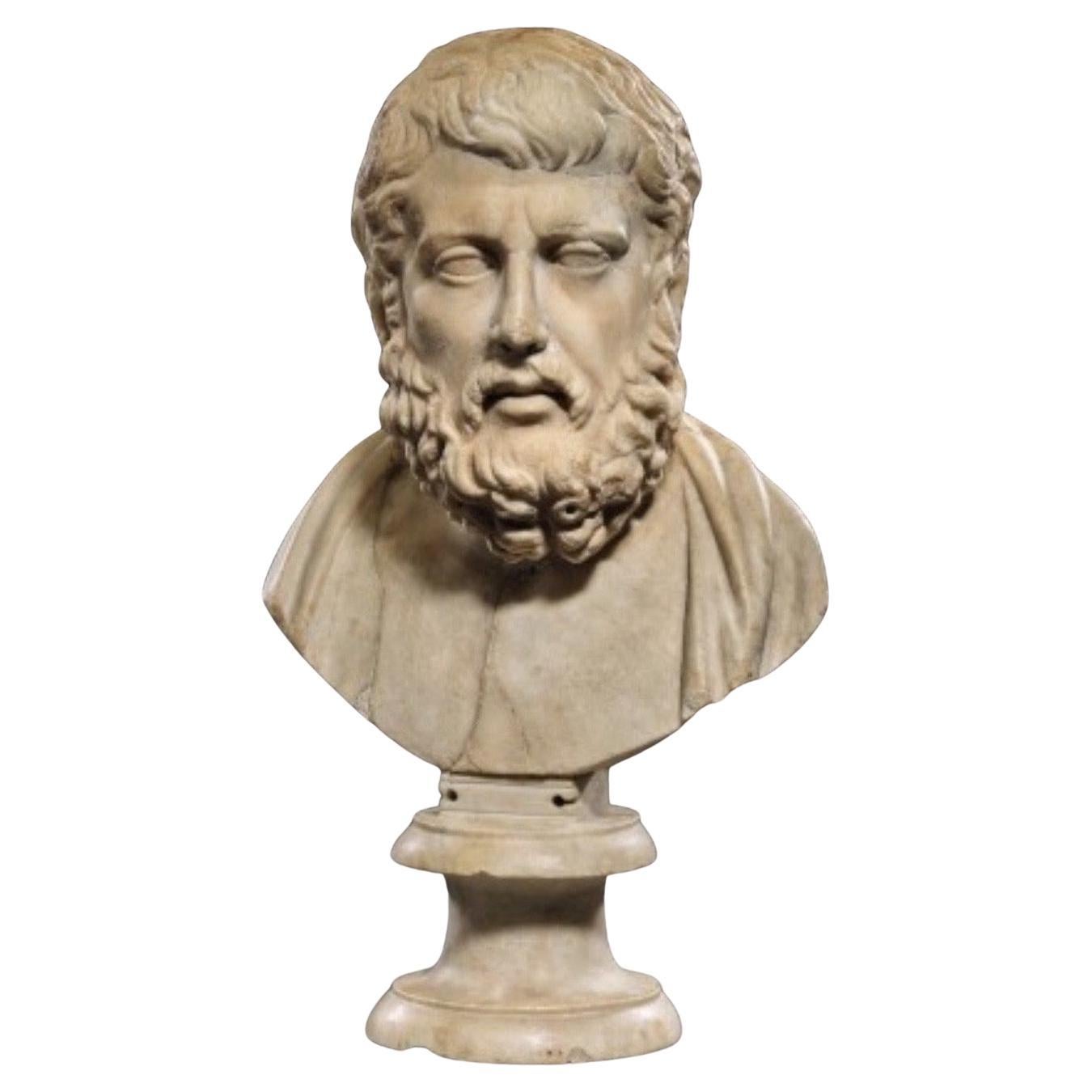 Roman style Marble Bust of Hermarchos