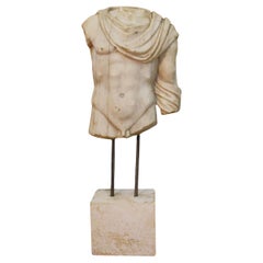 Vintage Roman style marble togatus torso