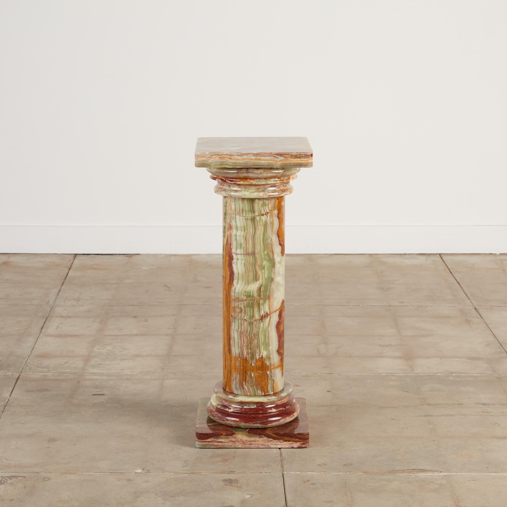 Classical Roman Roman Style Onyx Pedestal