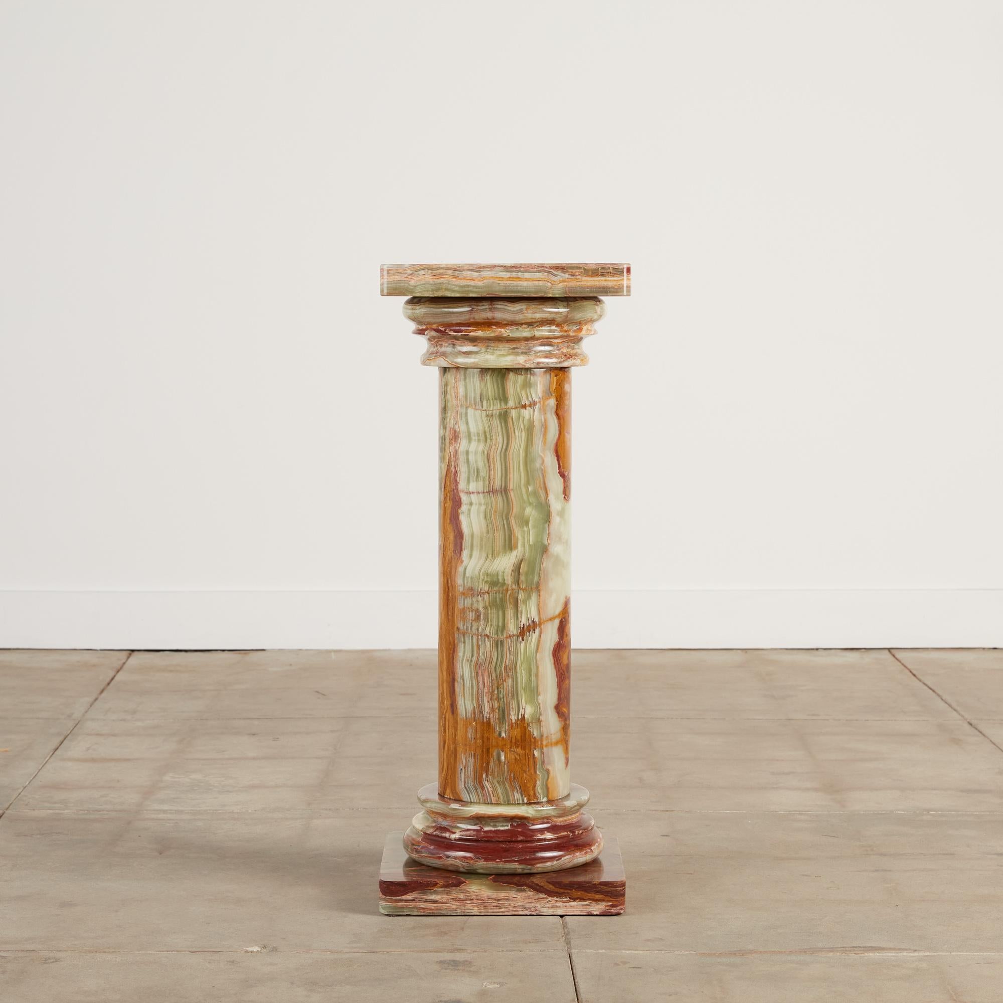20th Century Roman Style Onyx Pedestal