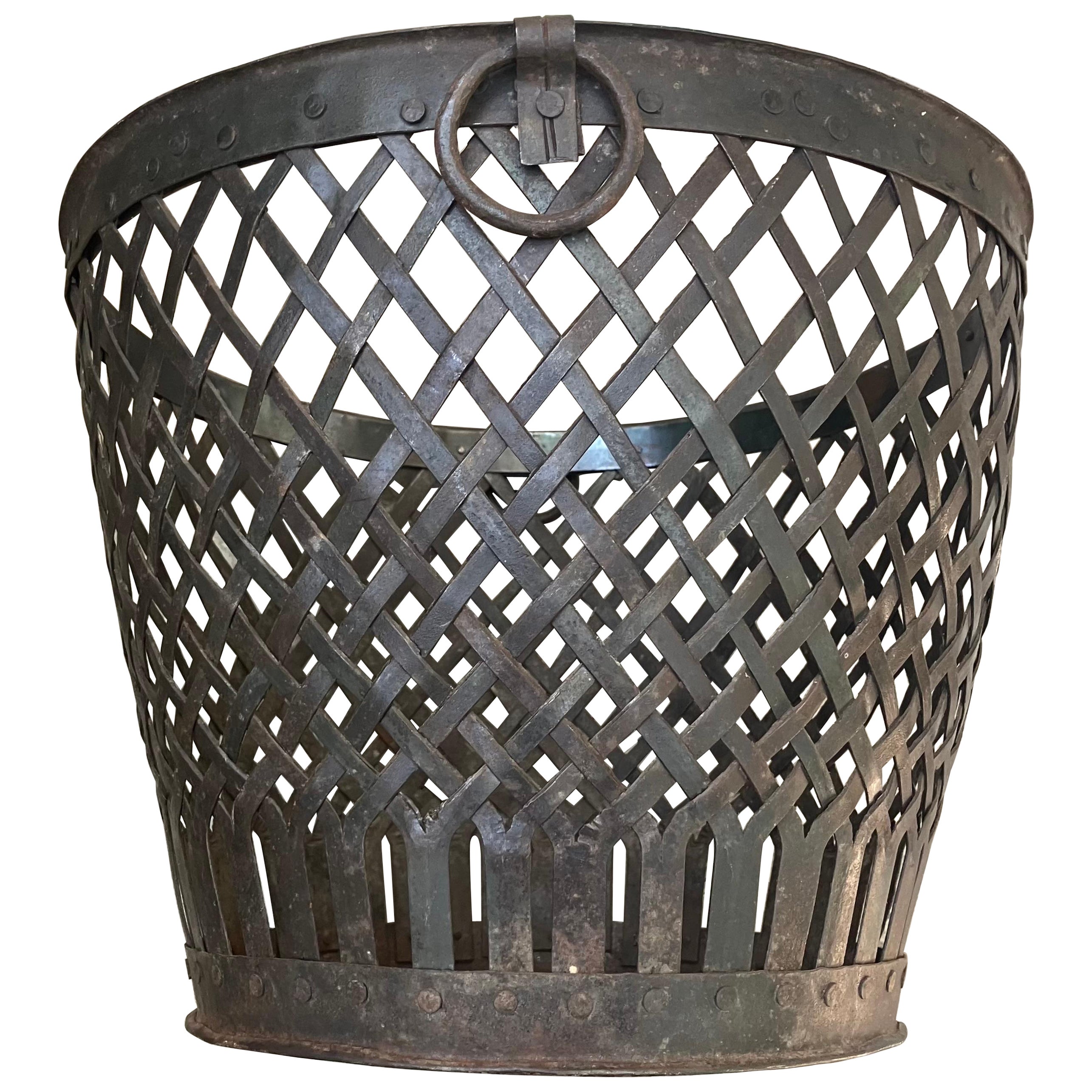 Roman Style Wastebasket For Sale