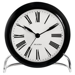 Roman Table Clock White/Black