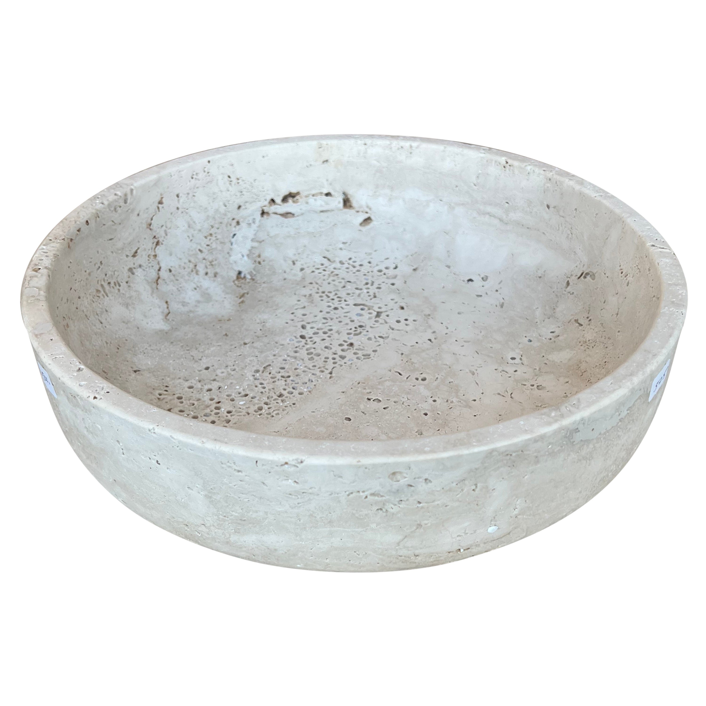 Roman Travertine Bowl by Le Lampade