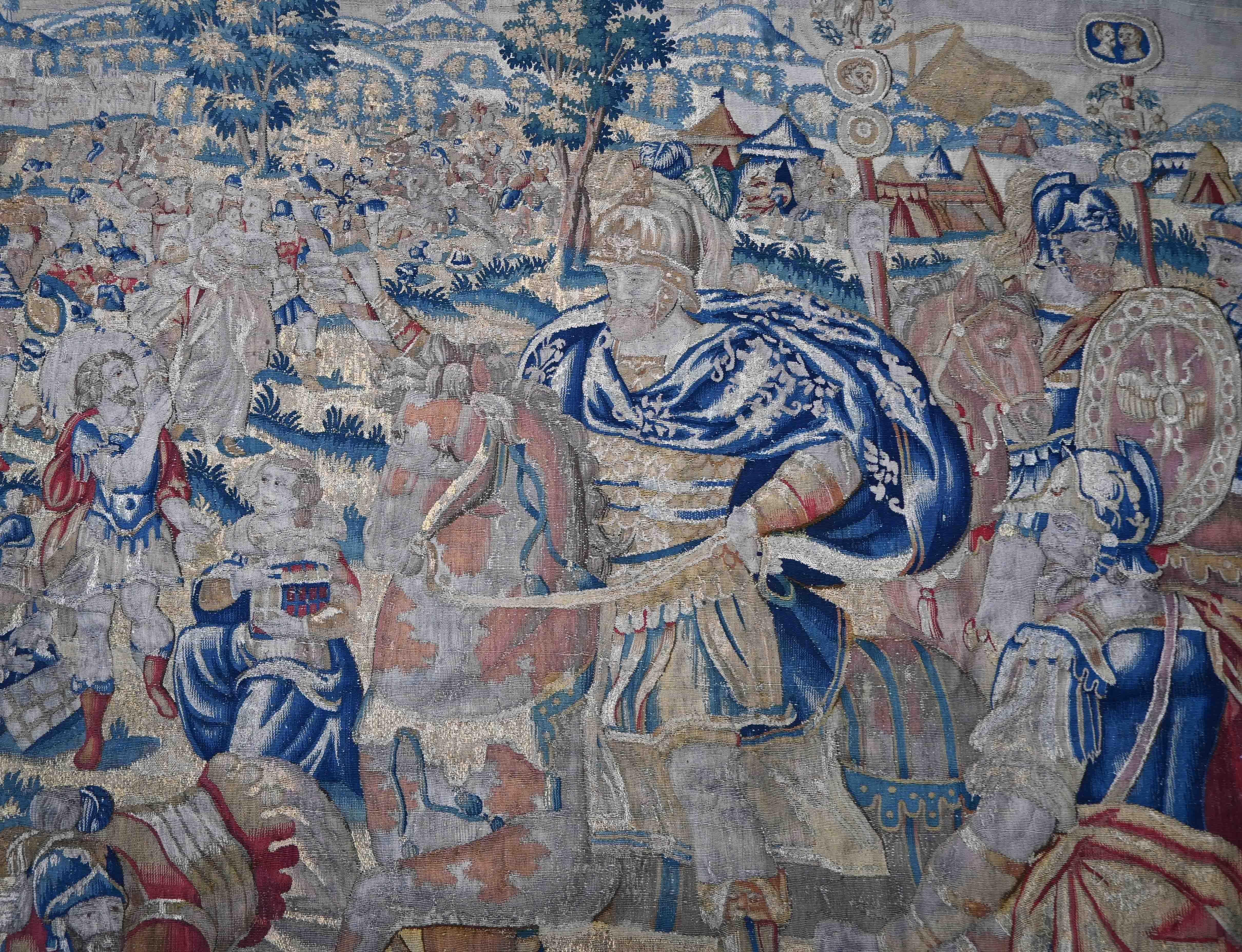 Provincial français Triomphe romain - Fine tapisserie bruxelloise du 16ème siècle - 355 lx300 h - n° 1507 en vente