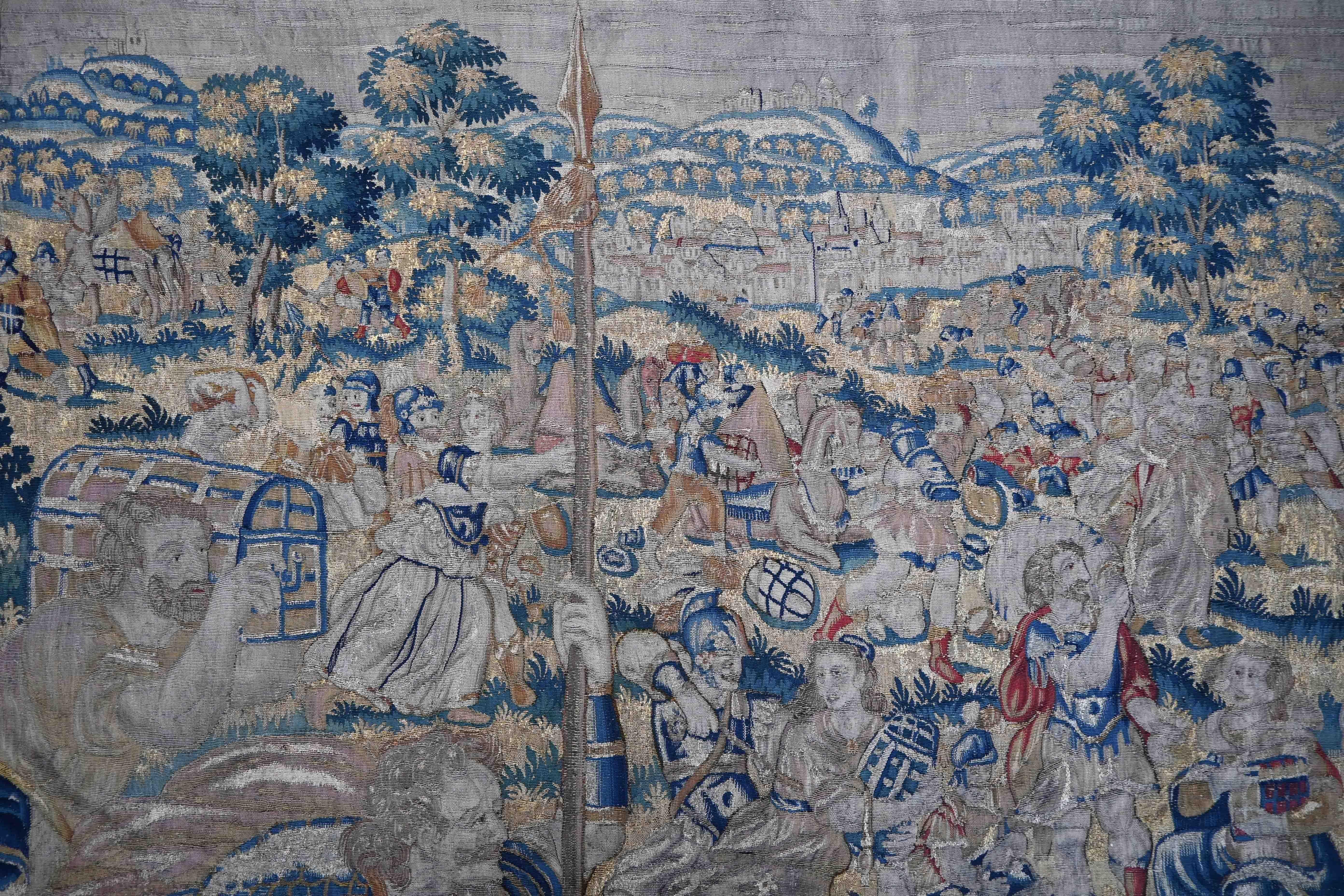 Tissé à la main Triomphe romain - Fine tapisserie bruxelloise du 16ème siècle - 355 lx300 h - n° 1507 en vente