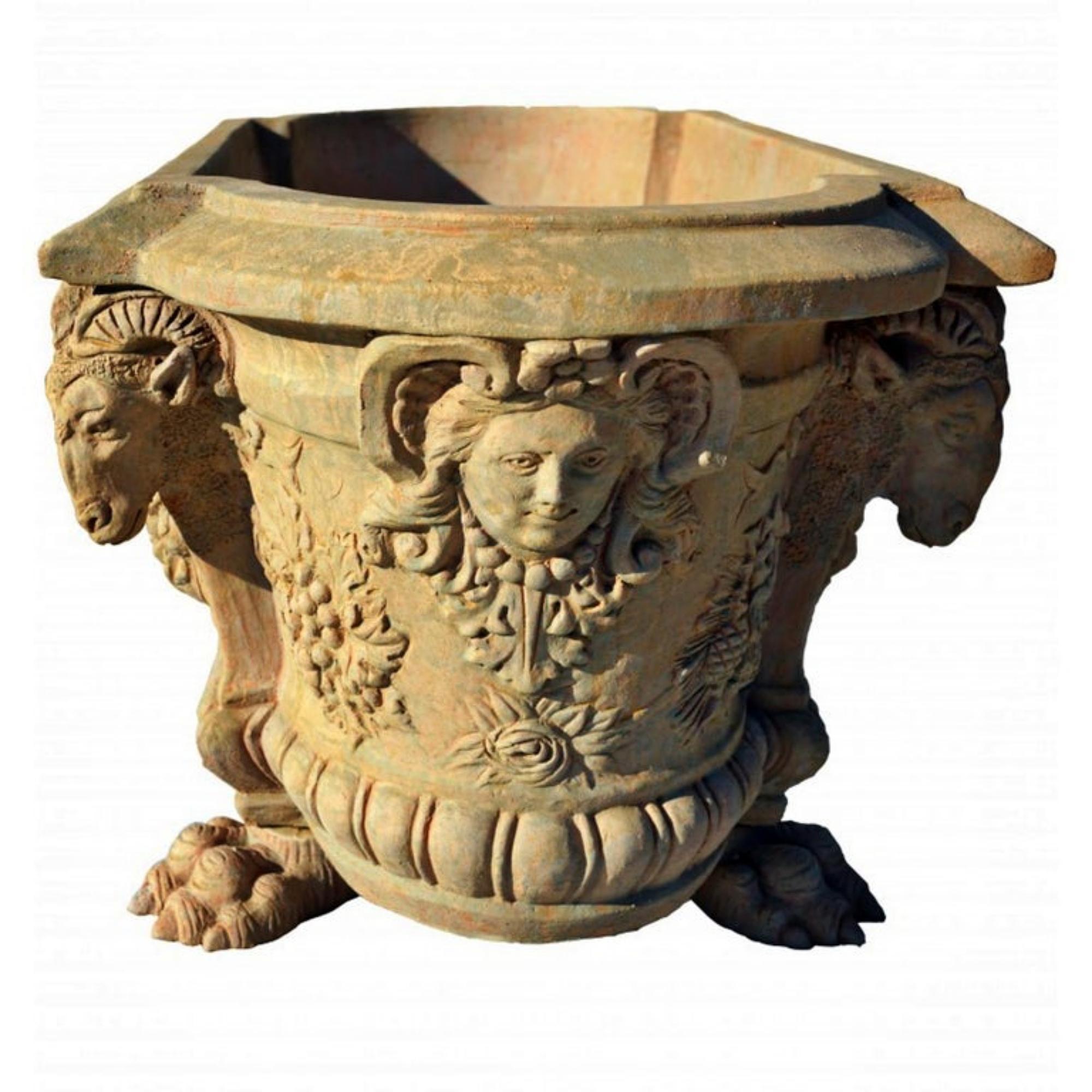 Römischer Wannen aus Terrakotta, spätes 19. Jahrhundert (Italienisch) im Angebot