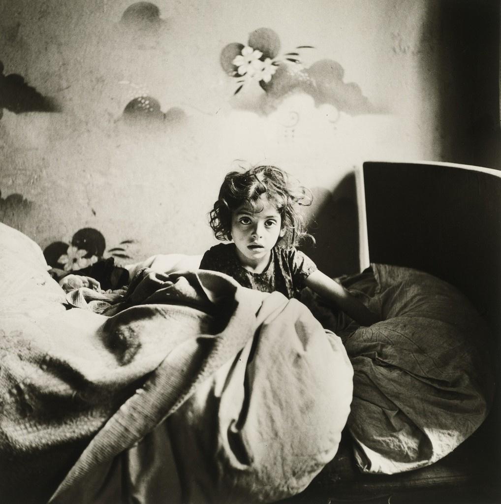 Roman Vishniac Black and White Photograph - Sara, the Only Flowers of Her Youth, Warsaw, Poland