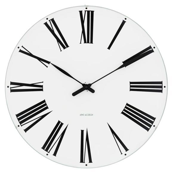Roman Wall Clock, White/Black For Sale
