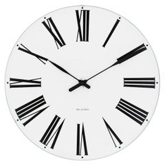 Roman Wall Clock, White/Black