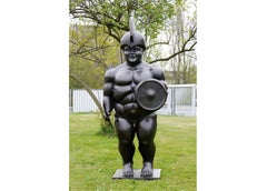 Roman Warrior Sculpture in Bronze, Contemporary Style, 20th Century