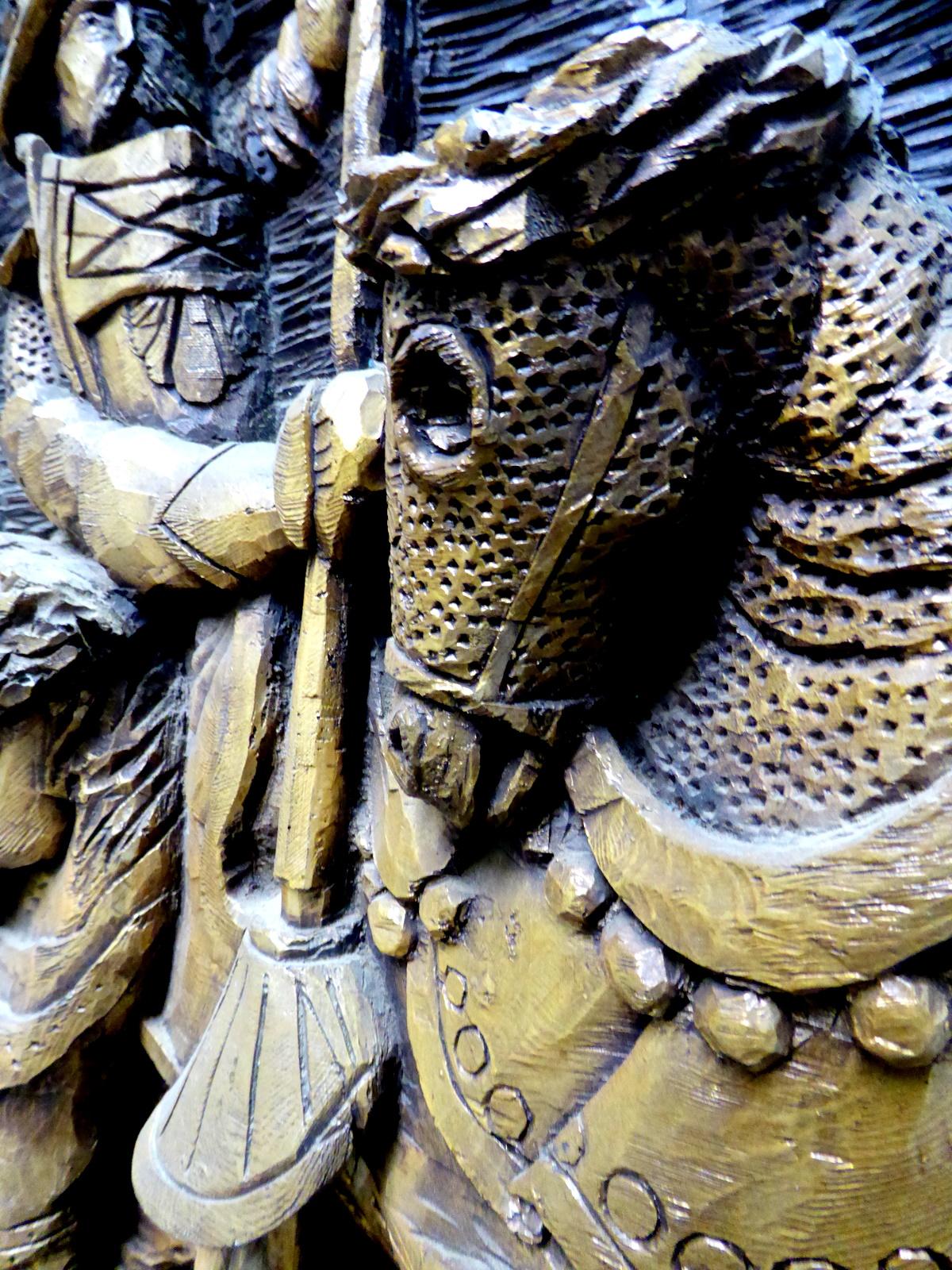 Mid-Century Modern Roman Warriors Wall Sculpture For Sale