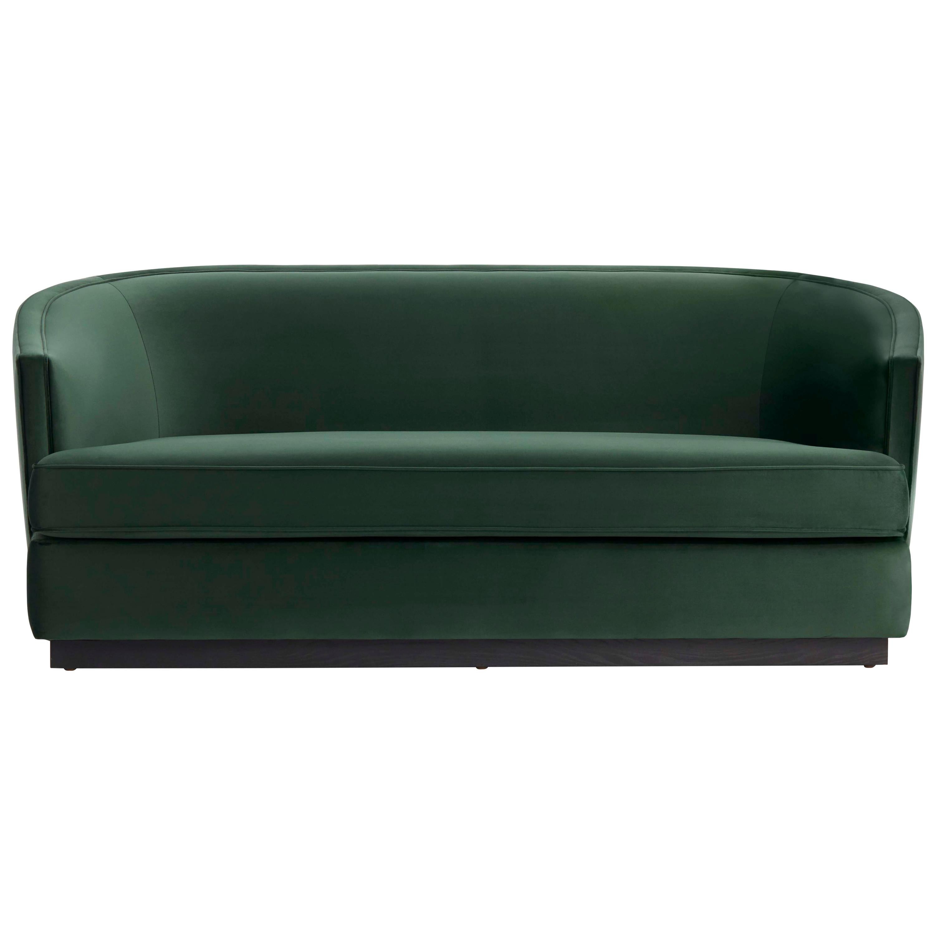 ROMANA 2-Sitz-Sofa mit lackiertem Holzgestell