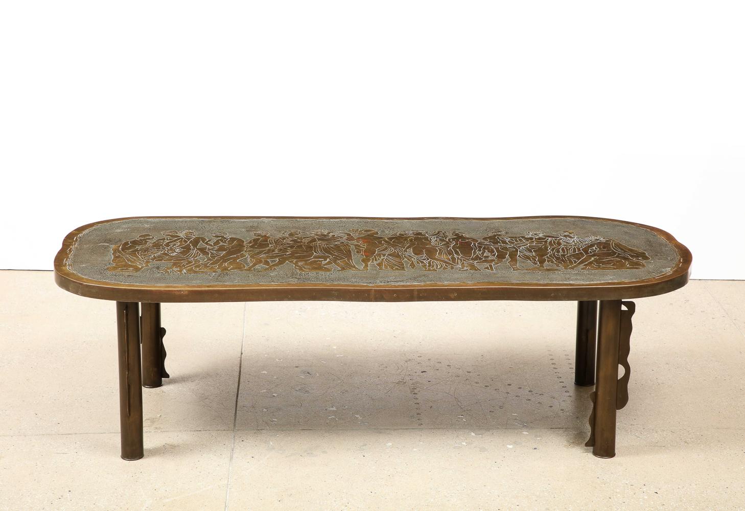 Mid-20th Century Romanesque Cocktail Table by Philip & Kelvin LaVerne