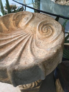Romanesque Garden Sculpture Birdbath
