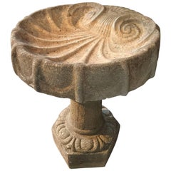 Used Romanesque Garden Sculpture Birdbath