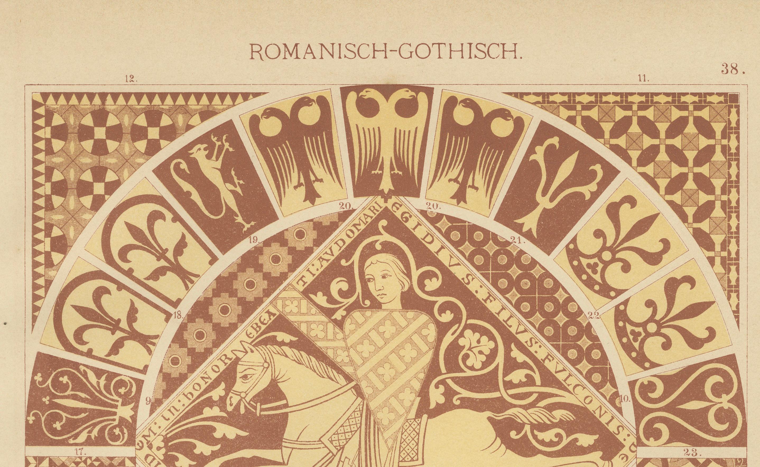 Römisch-gotische Architektur- und Bodendesigns von H. Dolmetsch, um 1887 (Spätes 19. Jahrhundert) im Angebot
