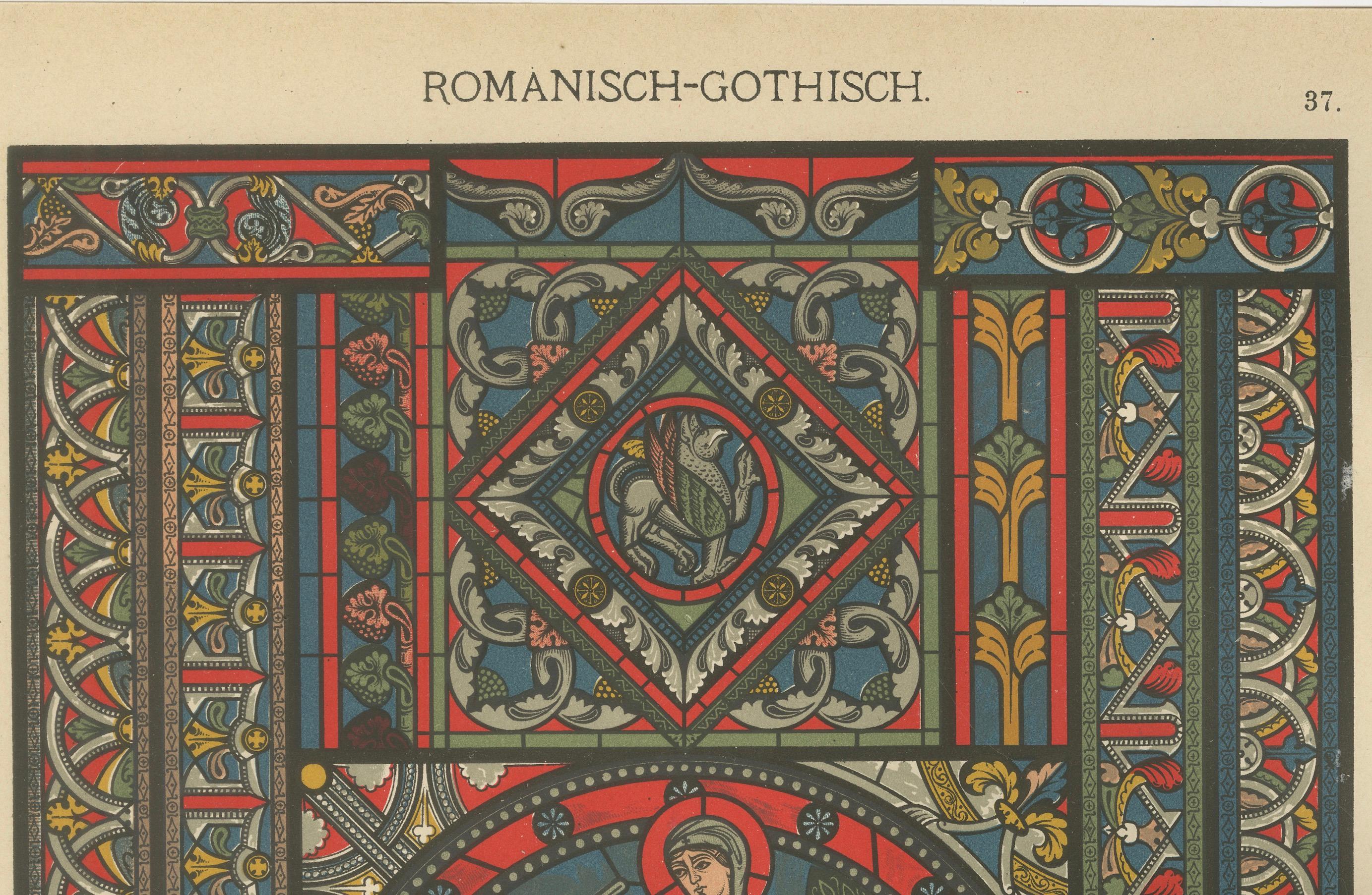 Römisch-gotische Architektur- und Bodendesigns von H. Dolmetsch, um 1887 im Angebot 2