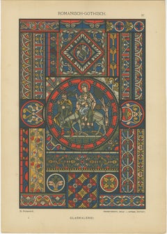 Romanesque-Gothic Artistic Fusion in Ornamentenschatz, 1887