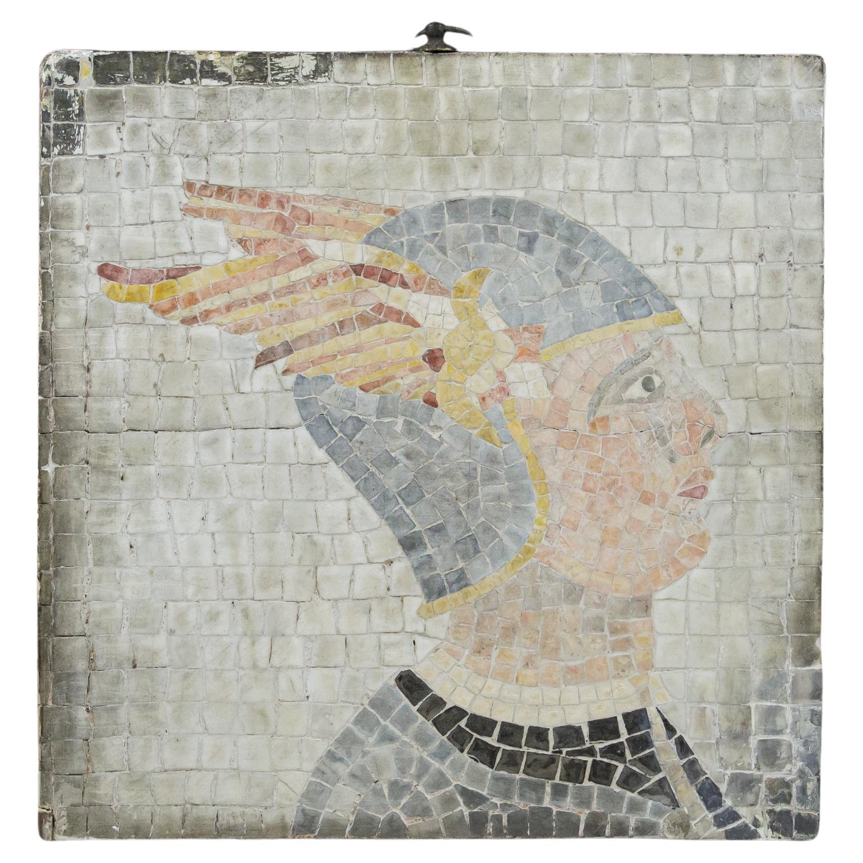 Romanesque Grand Tour Mosaic of Mercury