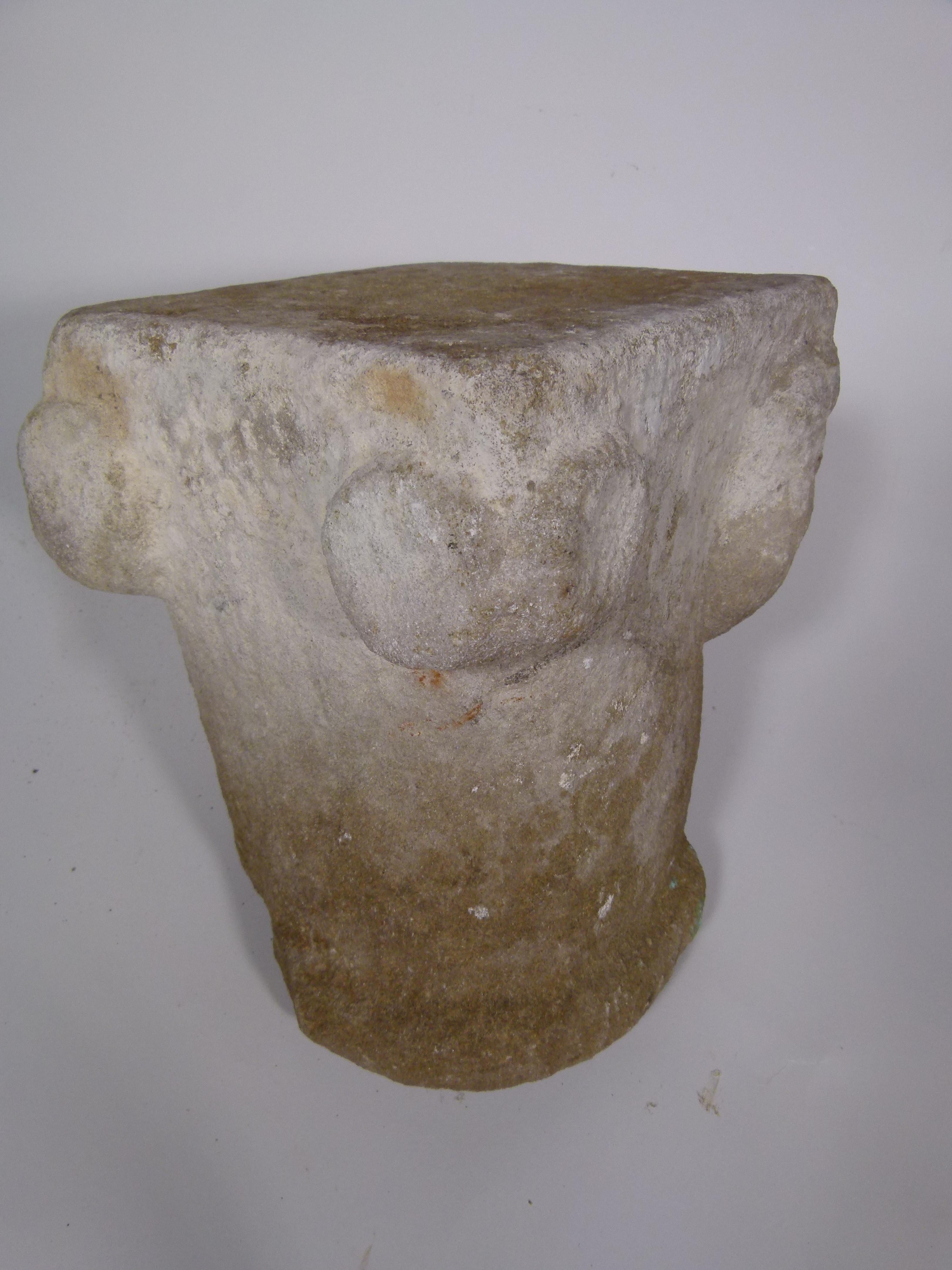 Other Romanesque Hand Carved Limestone Capital from Spain