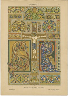 Romanesque Manuscript and Mural Art from Ornamentenschatz, 1887