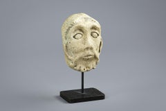 Romanesque Antique Carved Stone Head