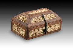 Romanesque Style Chest, Wood, Bone, Metal, Spain