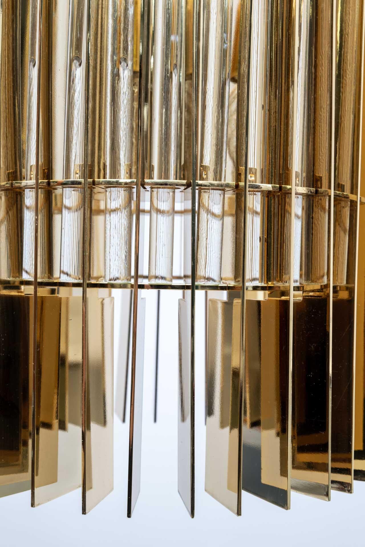 Romani Saccati for Gucci Brass Crystal Murano Pendant by Studio Design Italia For Sale 3