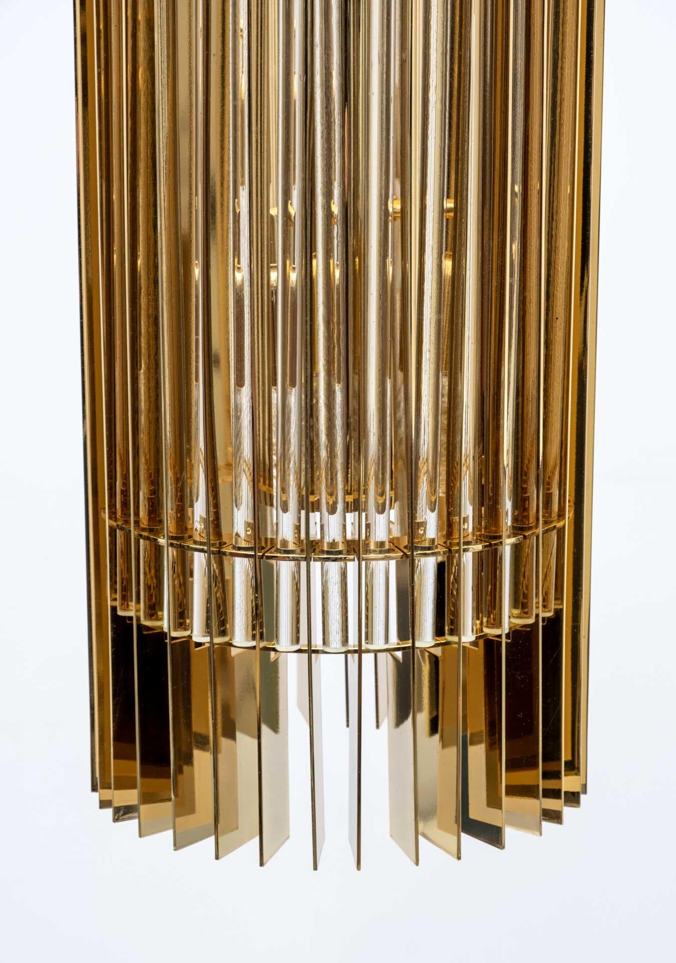 Romani Saccati for Gucci Brass Crystal Murano Pendant by Studio Design Italia For Sale 4