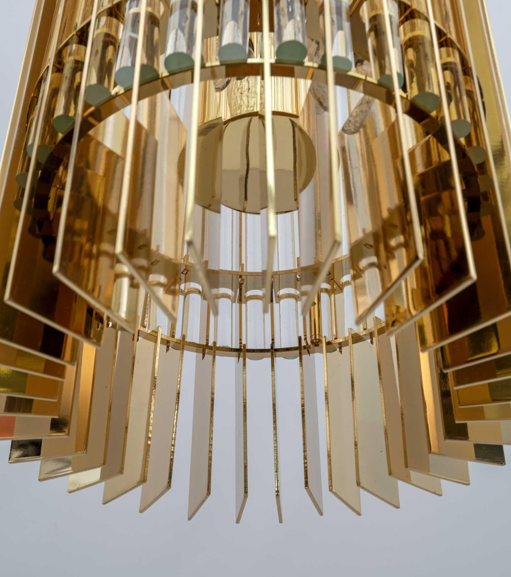 Romani Saccati for Gucci Brass Crystal Murano Pendant by Studio Design Italia For Sale 1