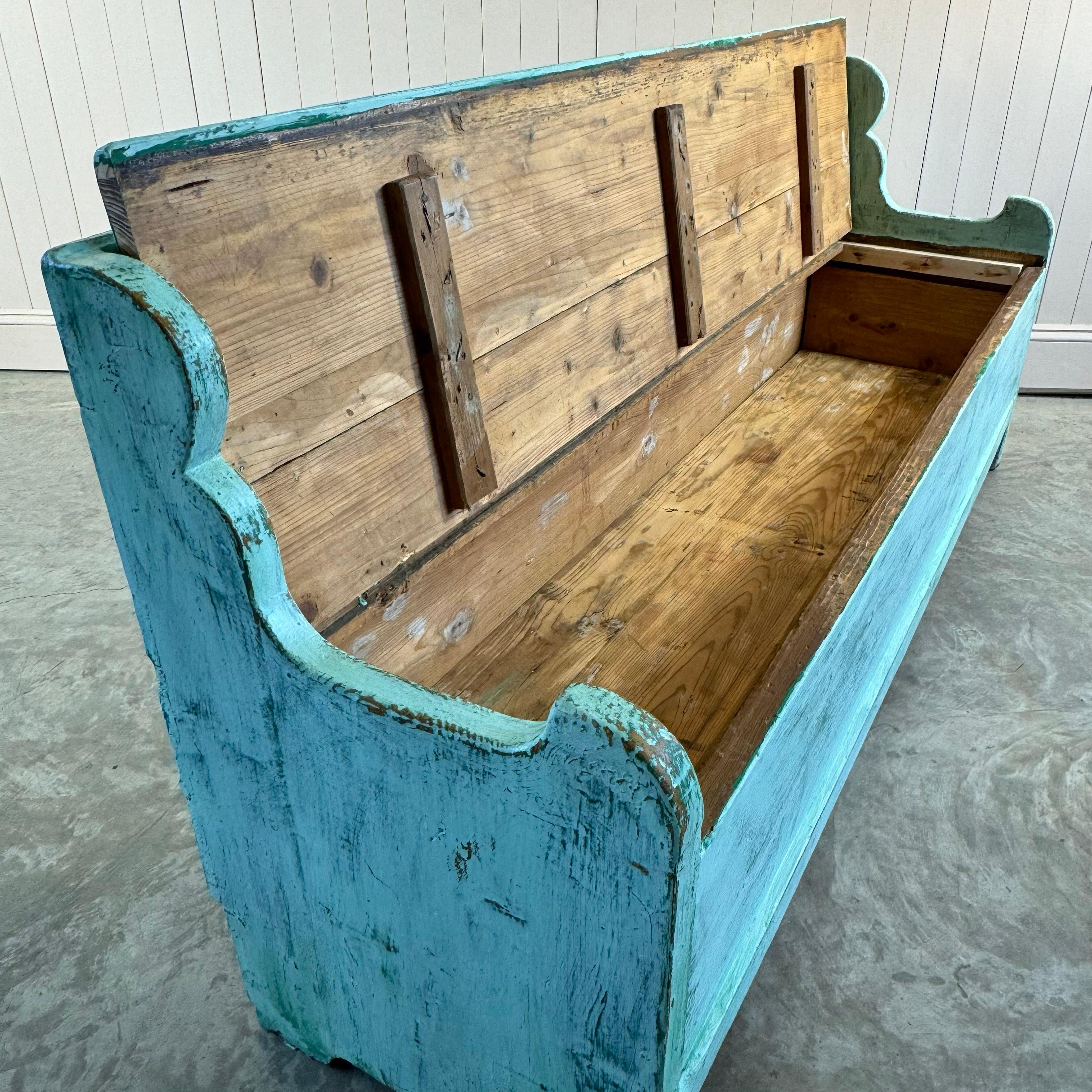 Country Romanian Box Bench
