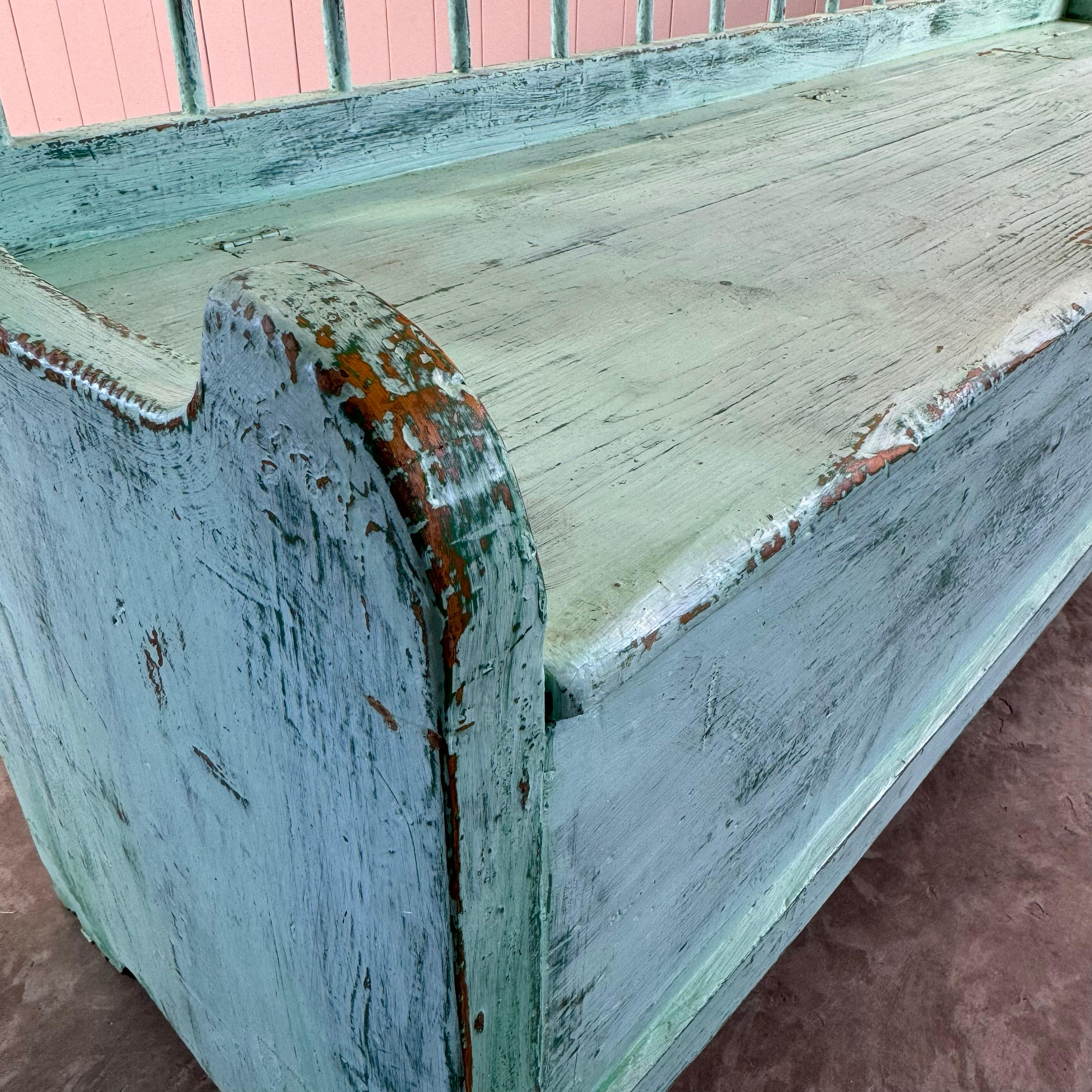 Painted Romanian Box Bench