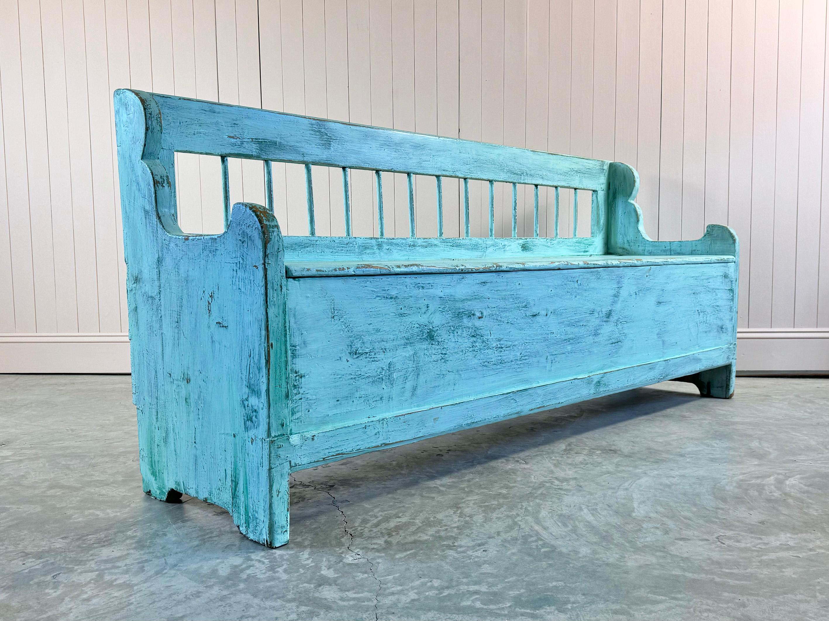 19th Century Romanian Box Bench