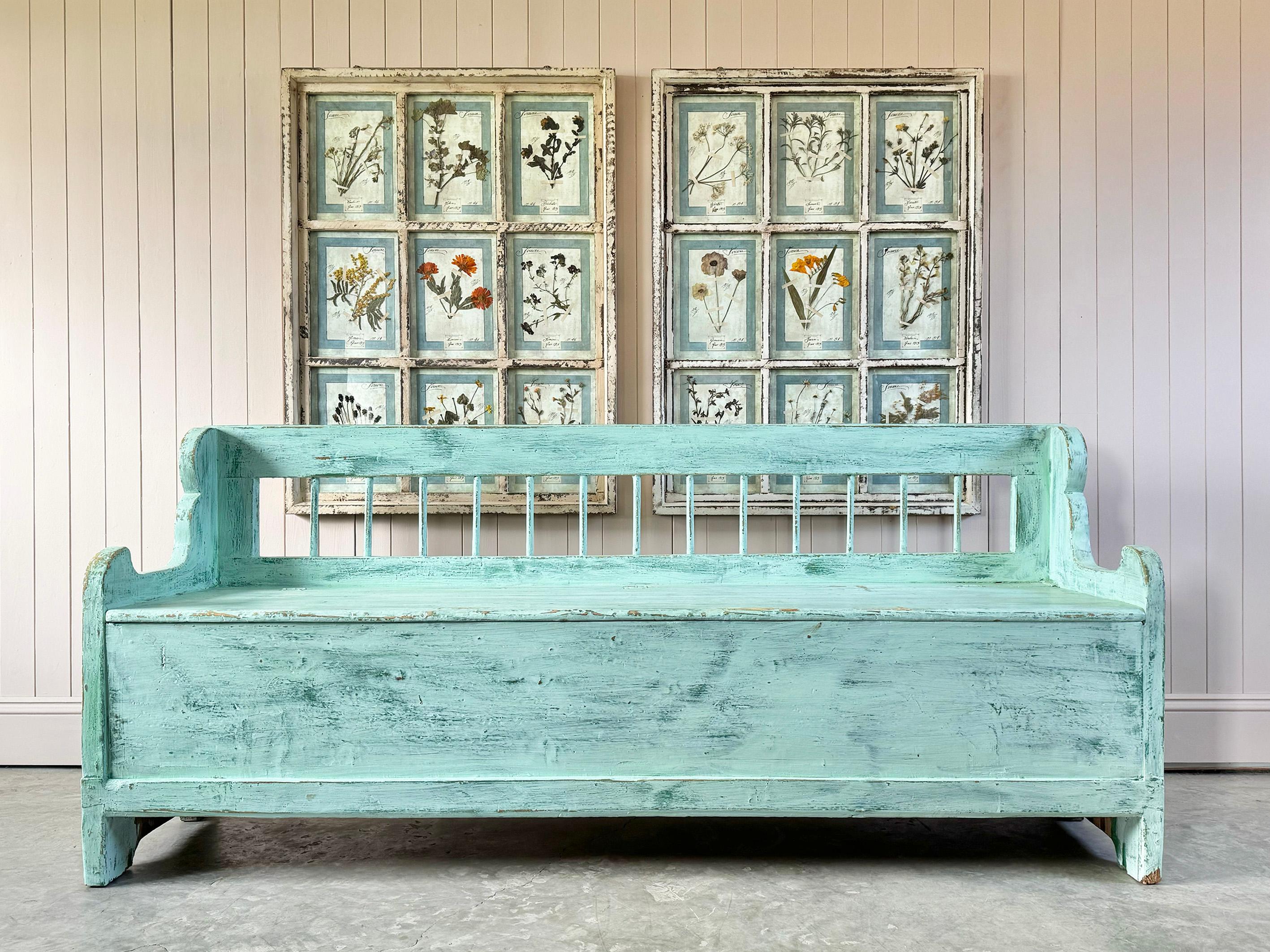 Pine Romanian Box Bench