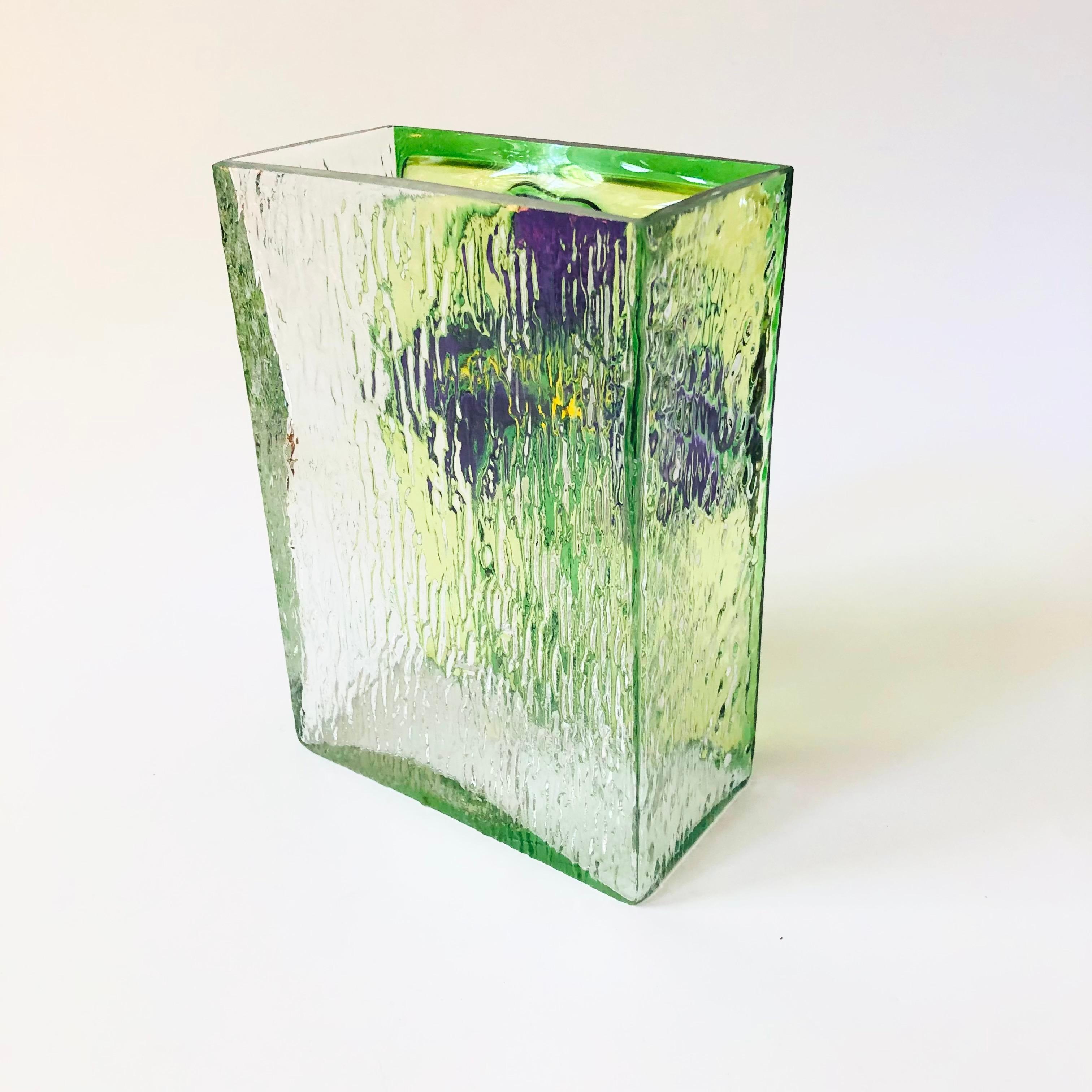 Romanian Glass Iris Vase For Sale 3