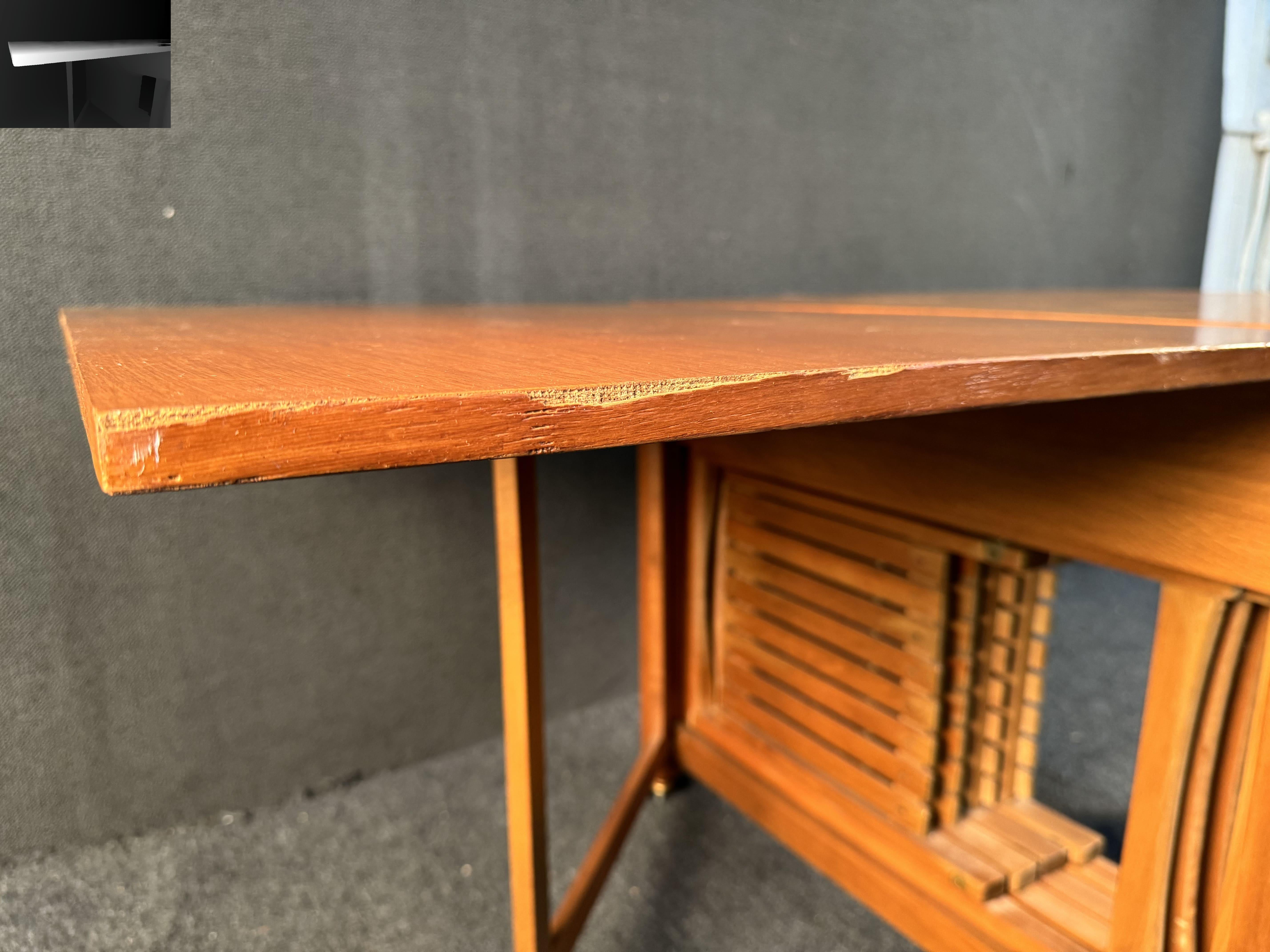 Mid-Century Teak Drop Leaf Dining Set 3