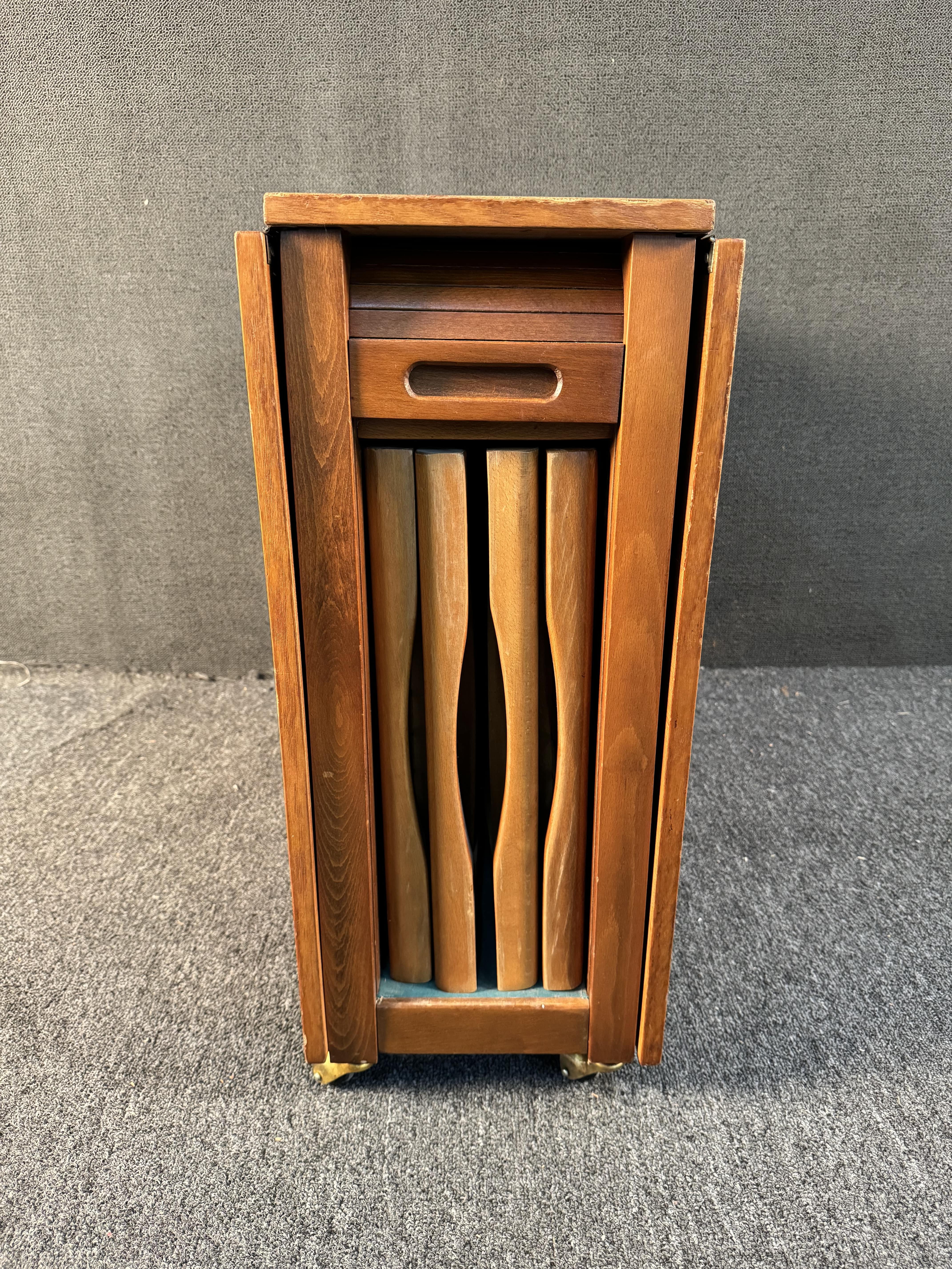 Mid-Century Teak Drop Leaf Dining Set 6